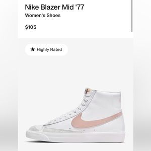 Pink nike high top blazers.